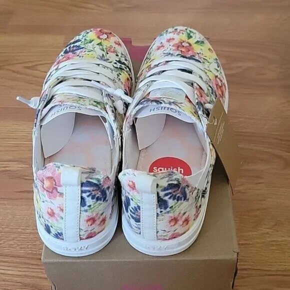 Roxy Sneakers Floral Canvas Shoes 7.5 Libbie Casual NWT NIB - Picture 3 of 8